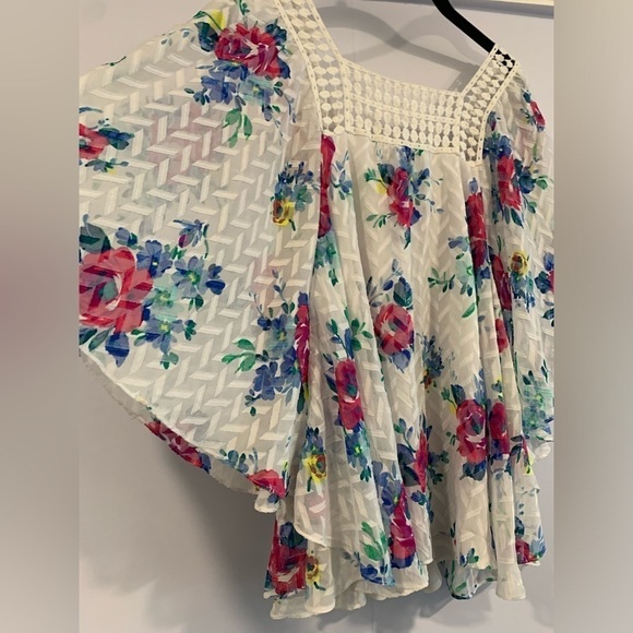 Excellent Condition, Meadow Rue/Anthropologie Flutter/Kimono Oversized Top, Sz S - Picture 5 of 12